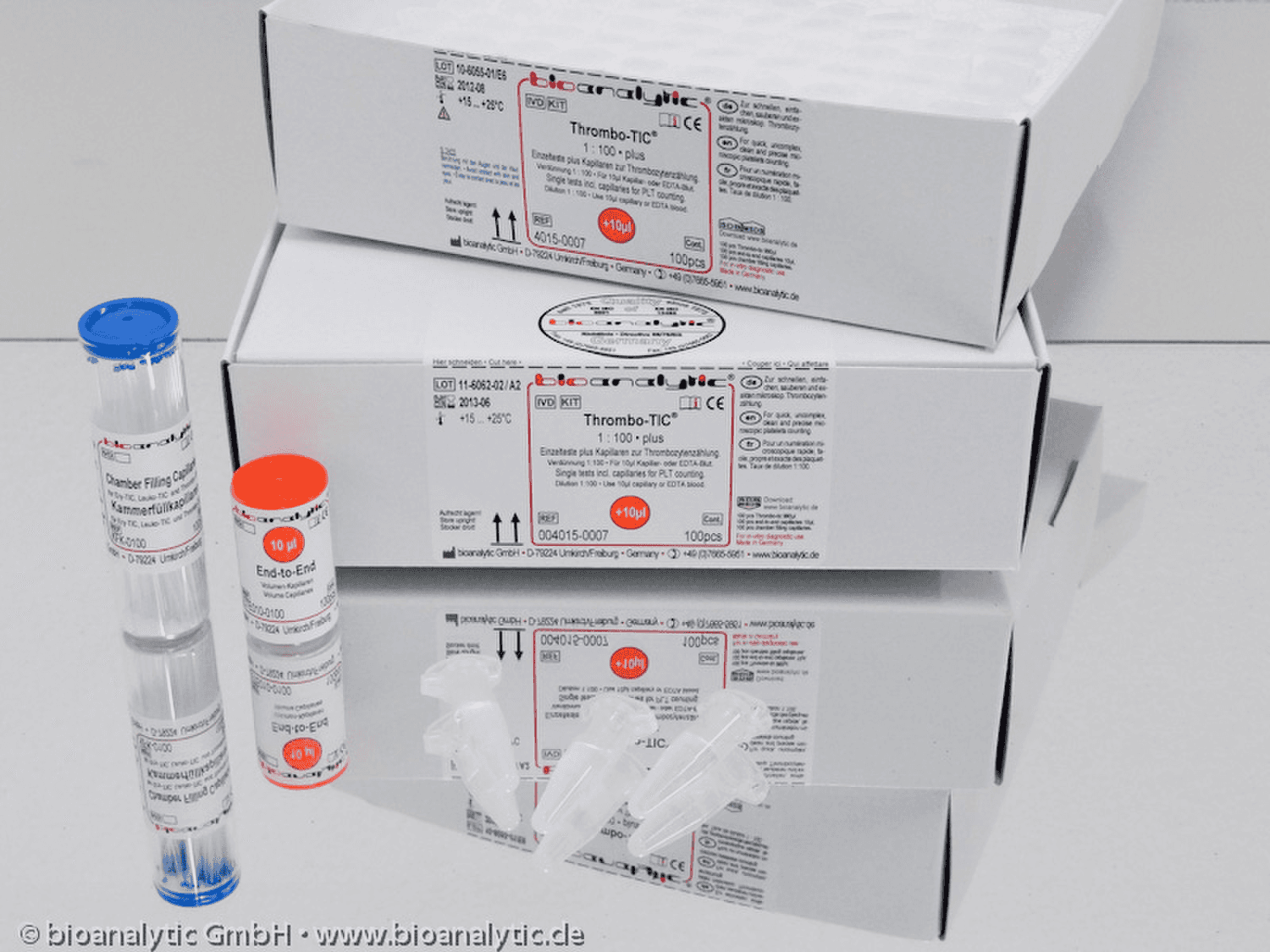 Kit Thrombo-TIC® pour la numération des plaquettes, 100 tests unitaires avec pipettes capillaires