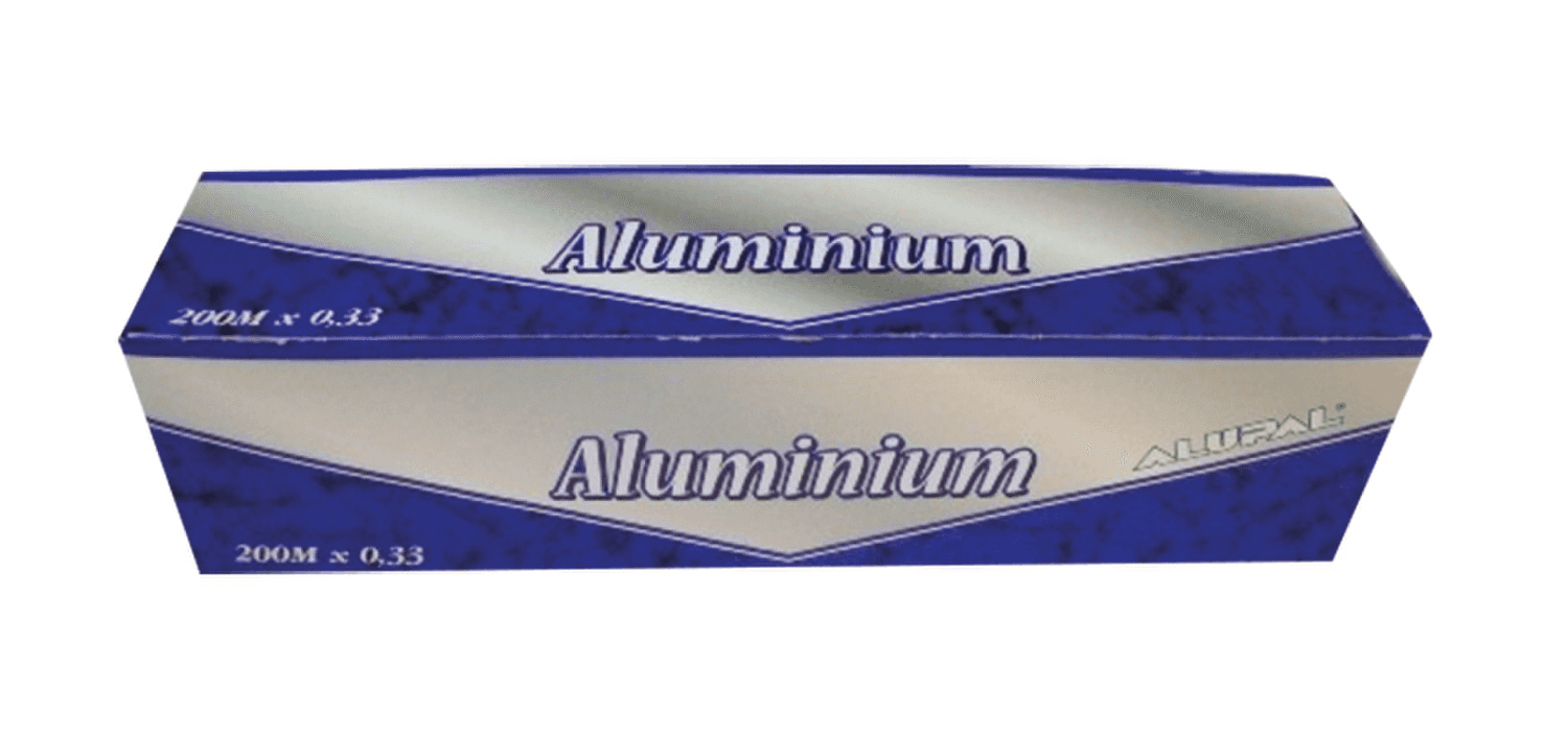 Rouleau de papier aluminium 32,6cm x Lg200m, ep 10µ