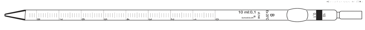 Pipette graduée en verre classe B