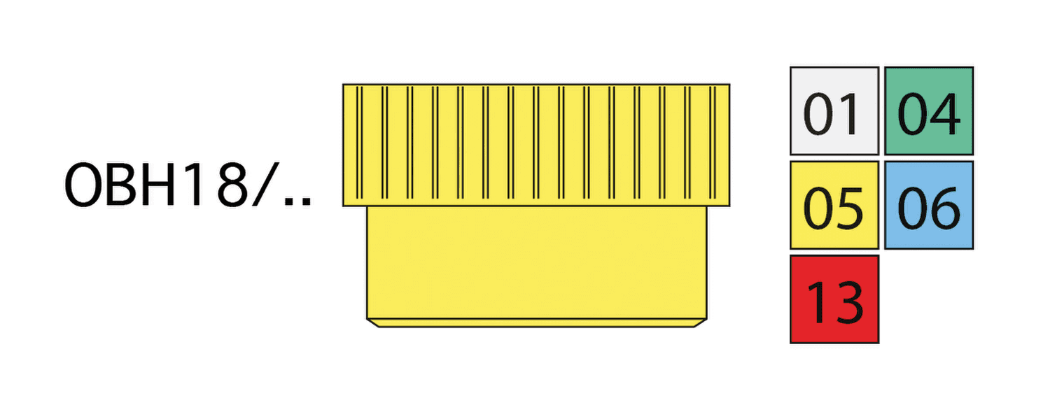 Bouchon forme haute pour tube diamètre interne 18mm