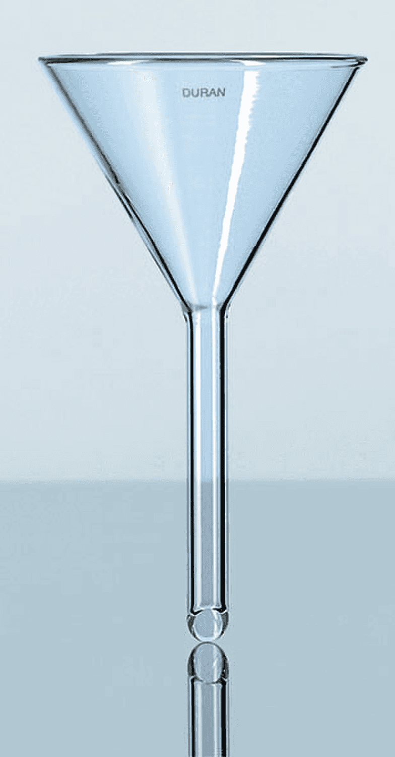 Entonnoir en verre Duran® diamètre 100mm tige courte