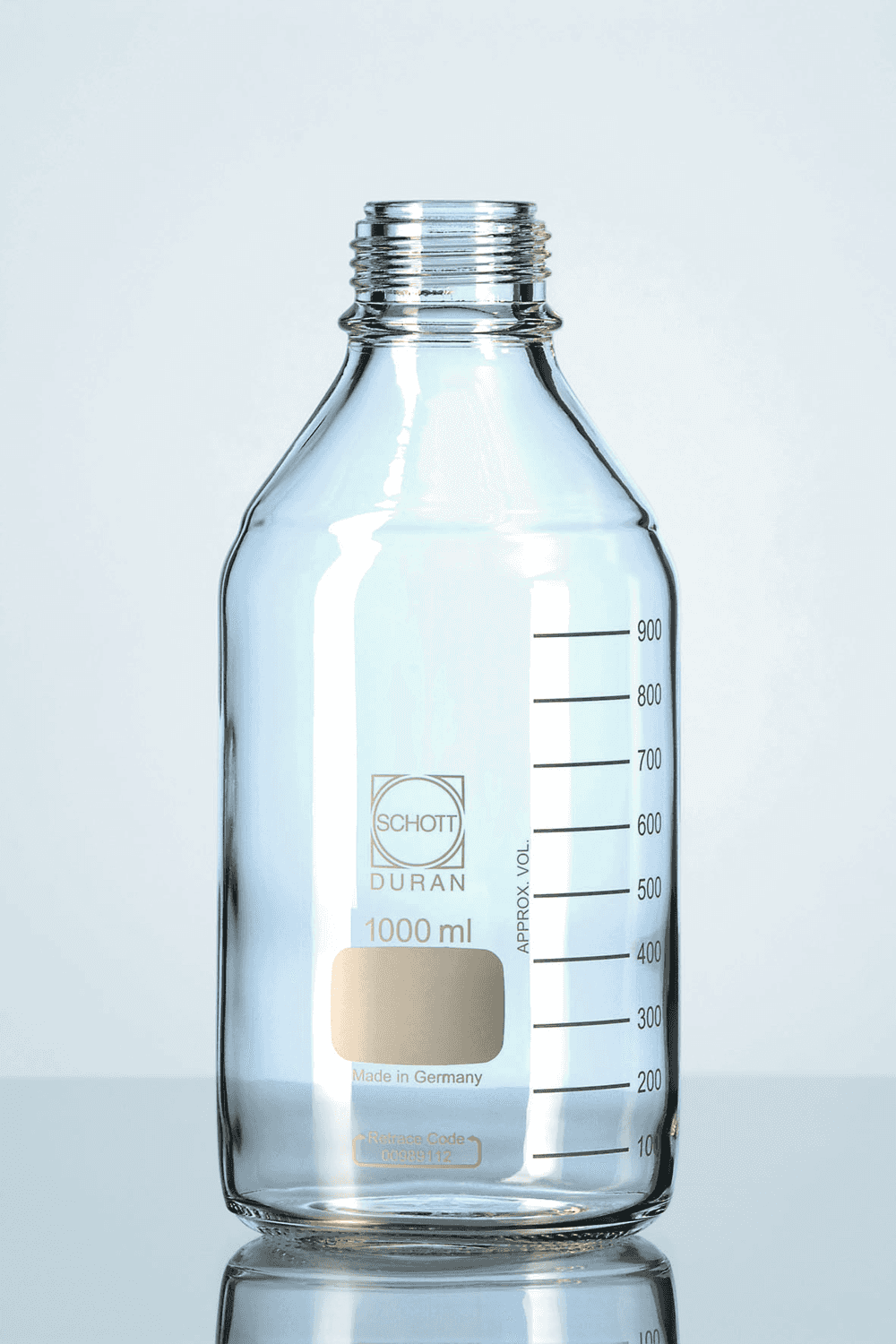 Flacon en verre Duran® gradué sans bouchon