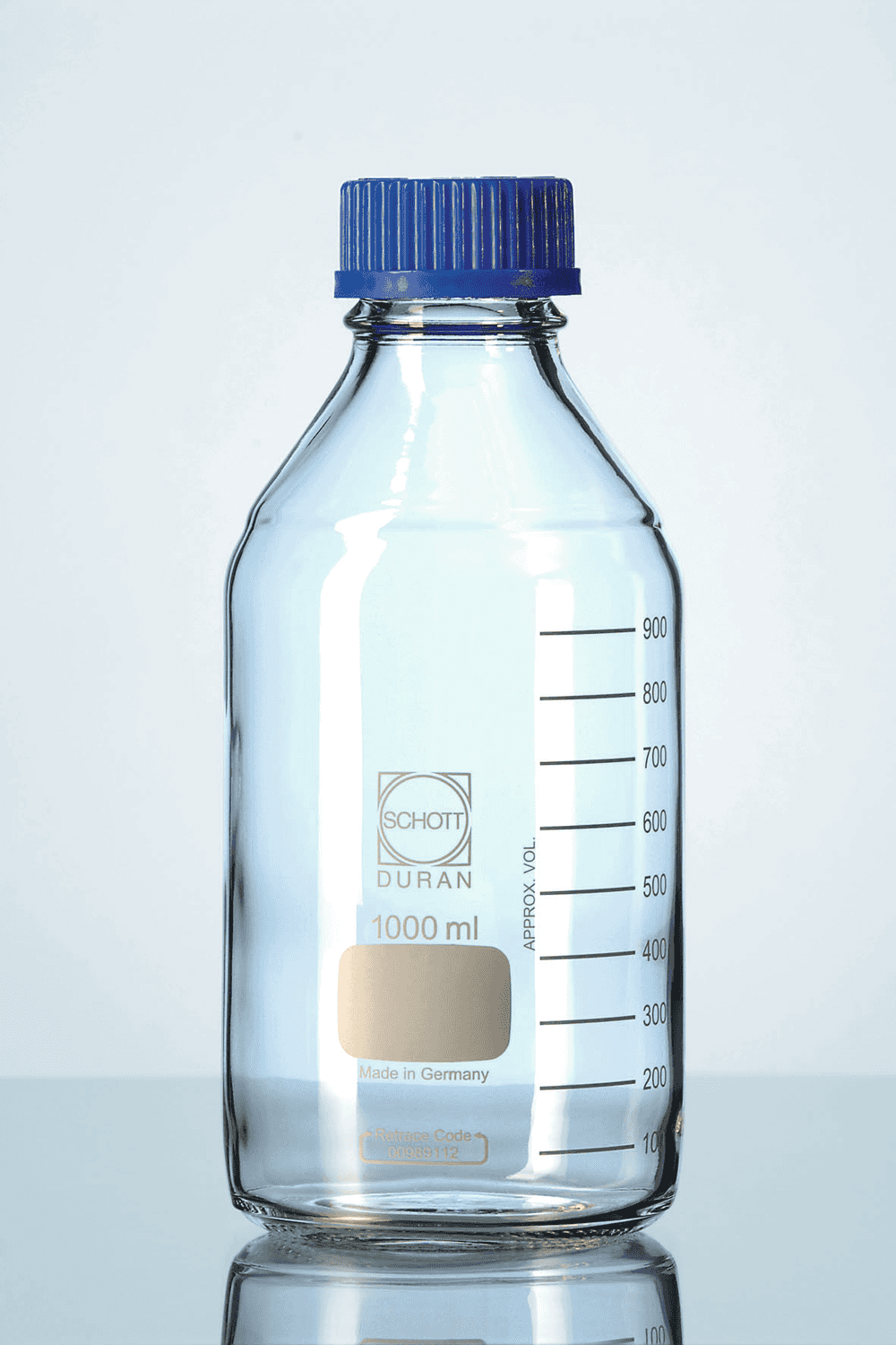 Flacon en verre Duran® gradué avec bouchon à vis
