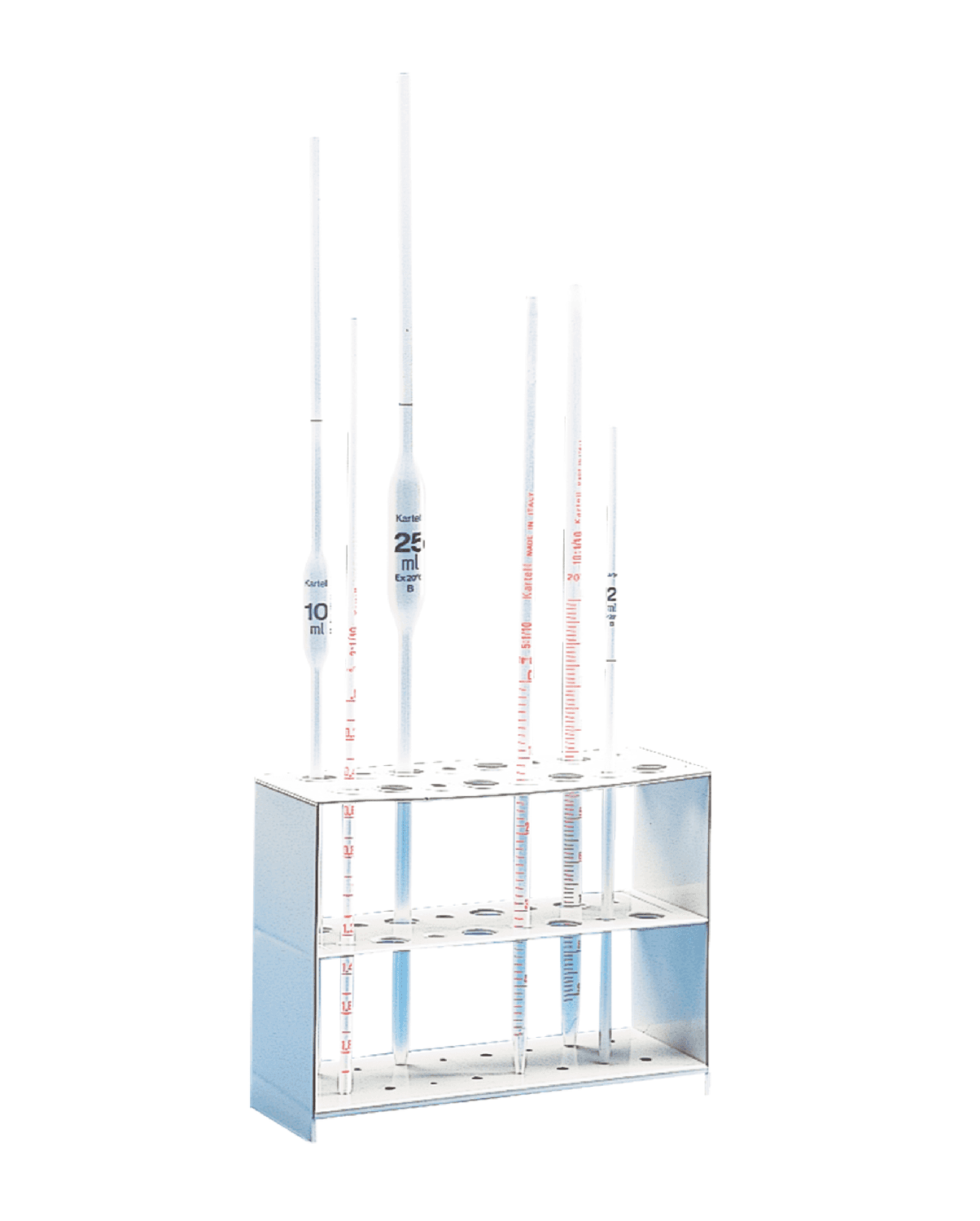 Porte-pipettes vertical en polypropylène pour 16 pipettes