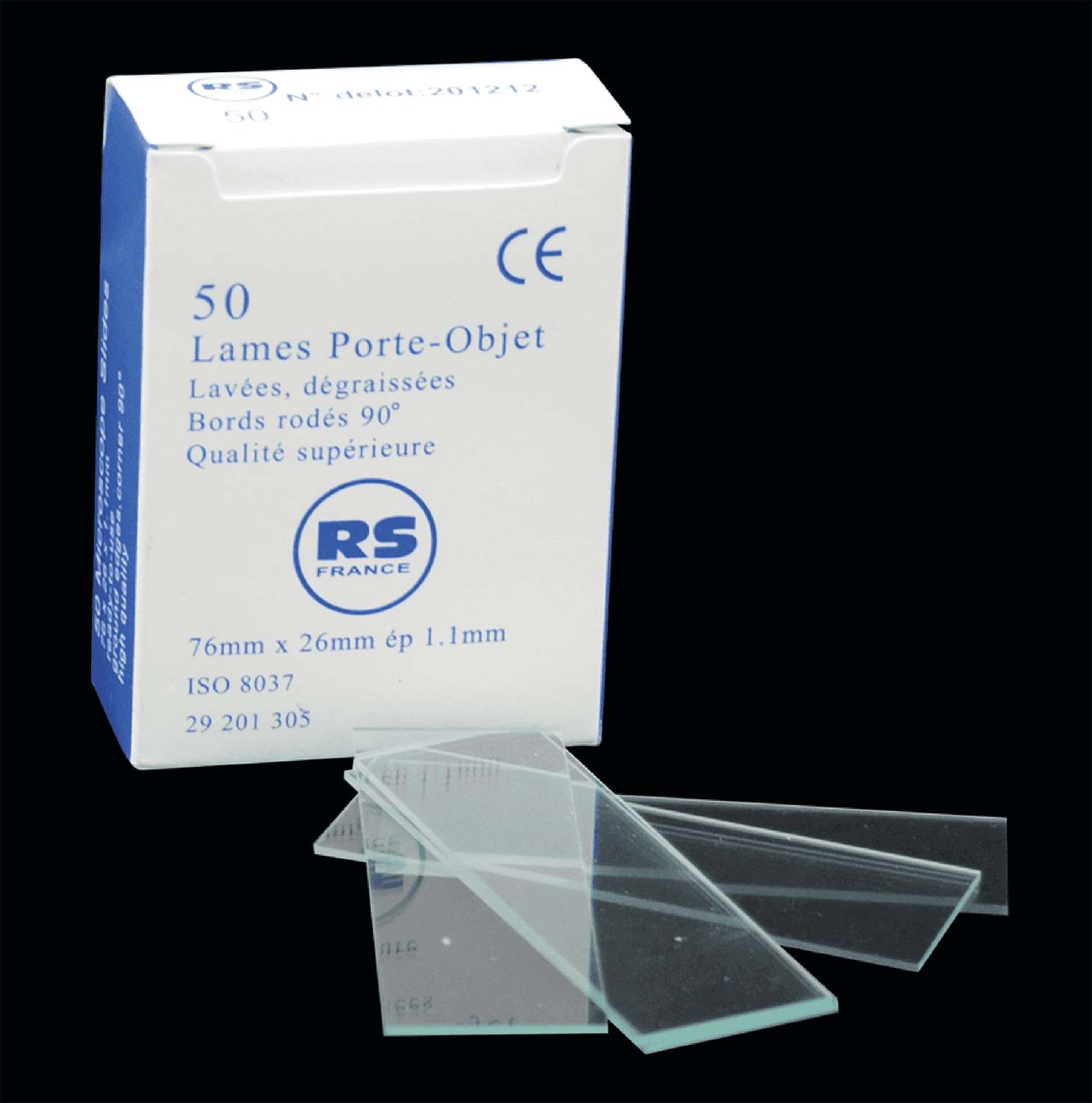 Lame bords rodés 90°