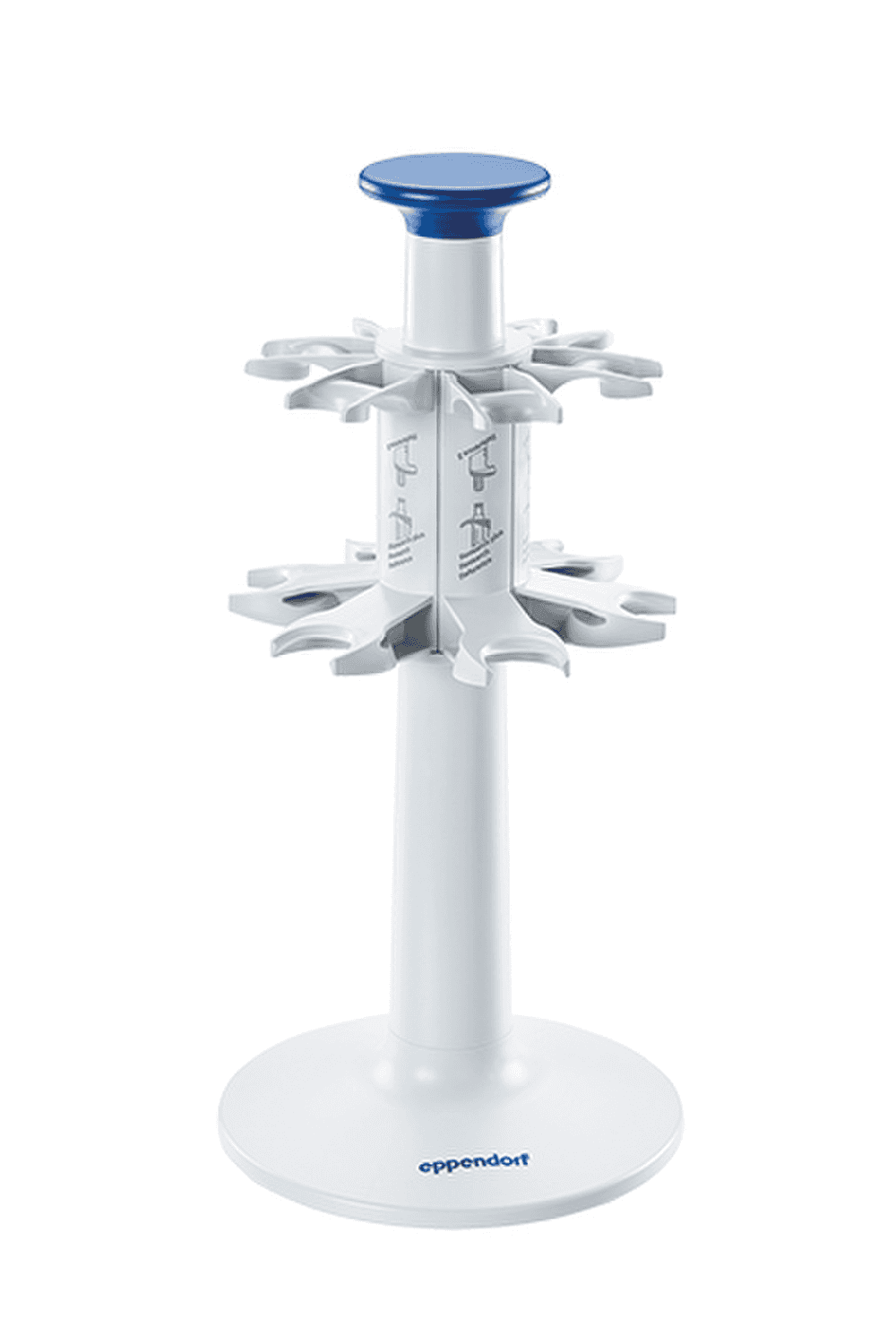 Portoir type carrousel pour 6 micropipettes Eppendorf Research® plus, Reference®, Reference® 2, ou Biomaster®