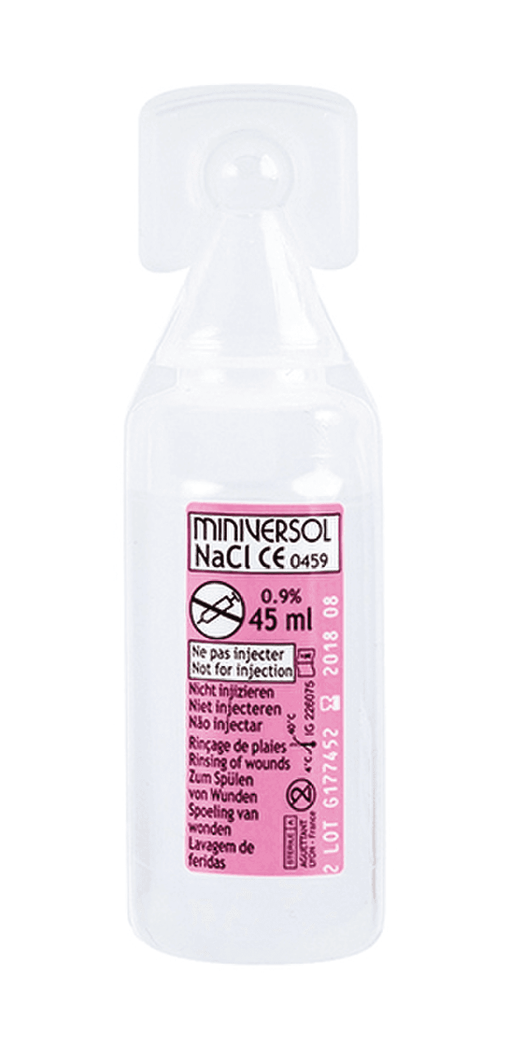 Sodium chlorure 0,9% stérile 45mL (sérum phy) Aguettant