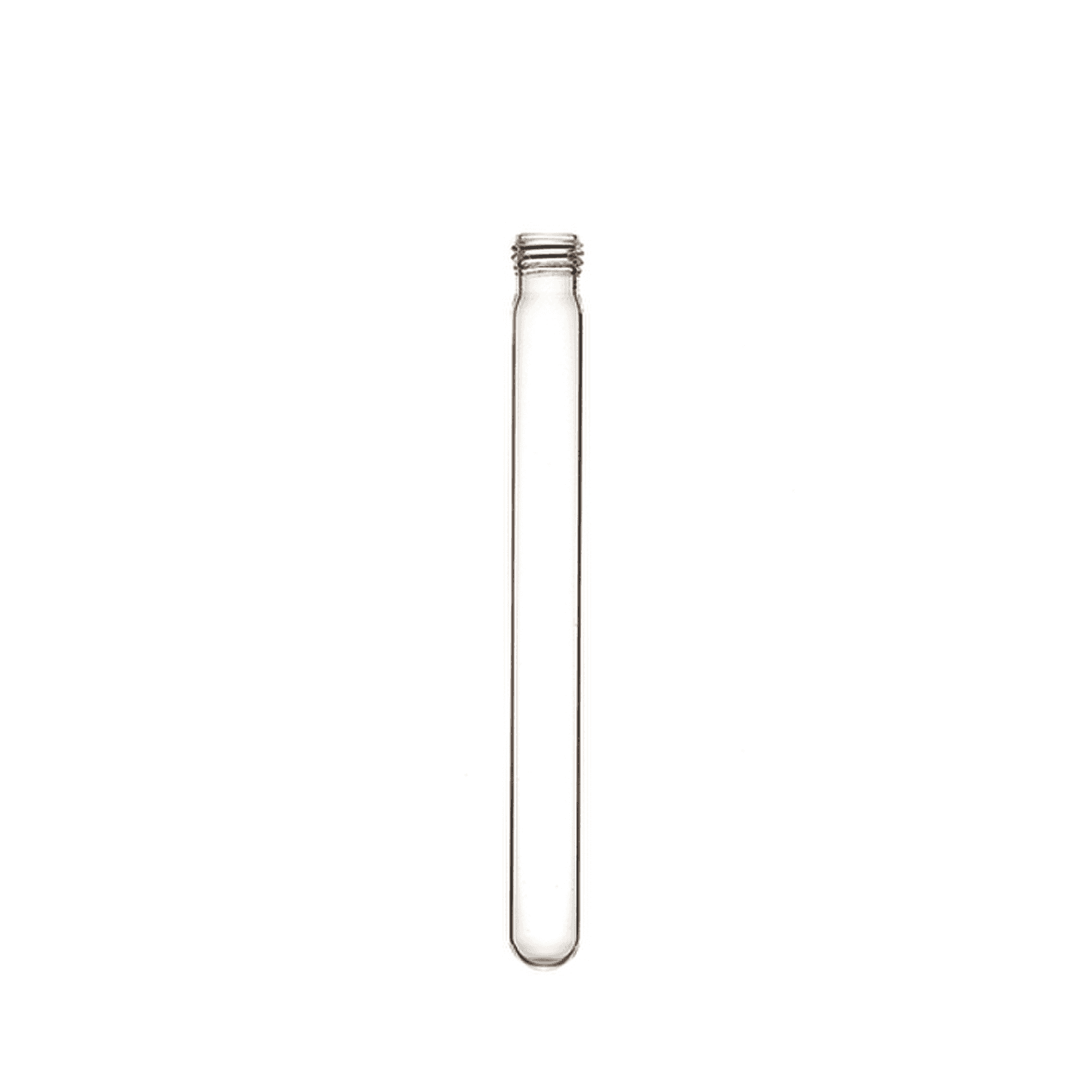 Tube 22ml en verre sodocalcique fond rond col à vis 16x160mm ep=0,95mm