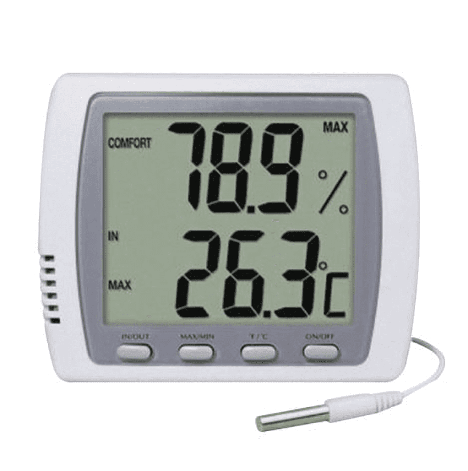 Thermomètre intérieur/extérieur et hygromètre, -50°C/70°C