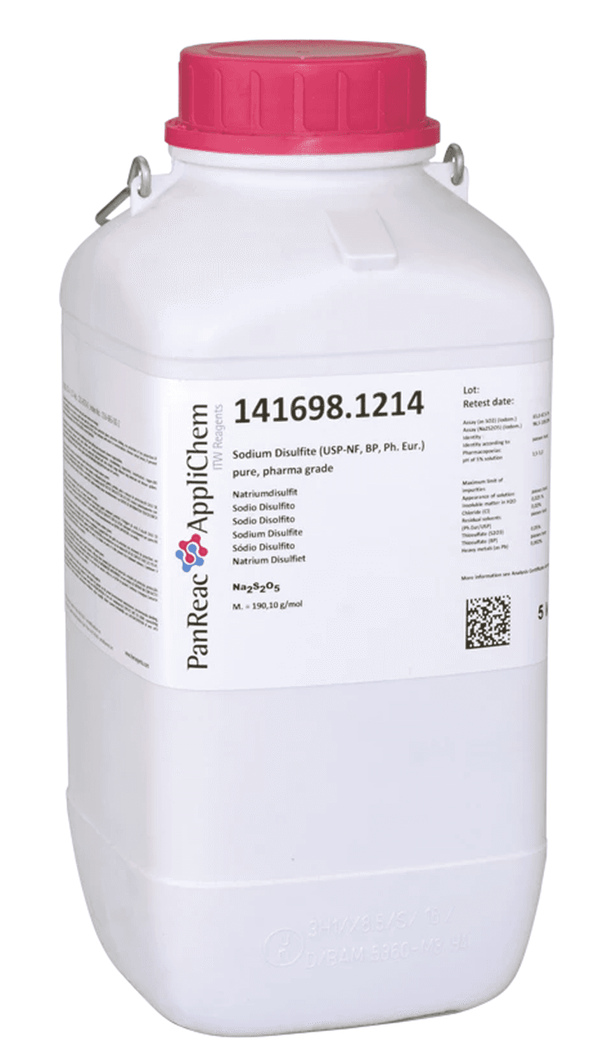 Sodium Disulfite (USP-NF, BP, Ph. Eur.) pur, qualité pharma 5 kg