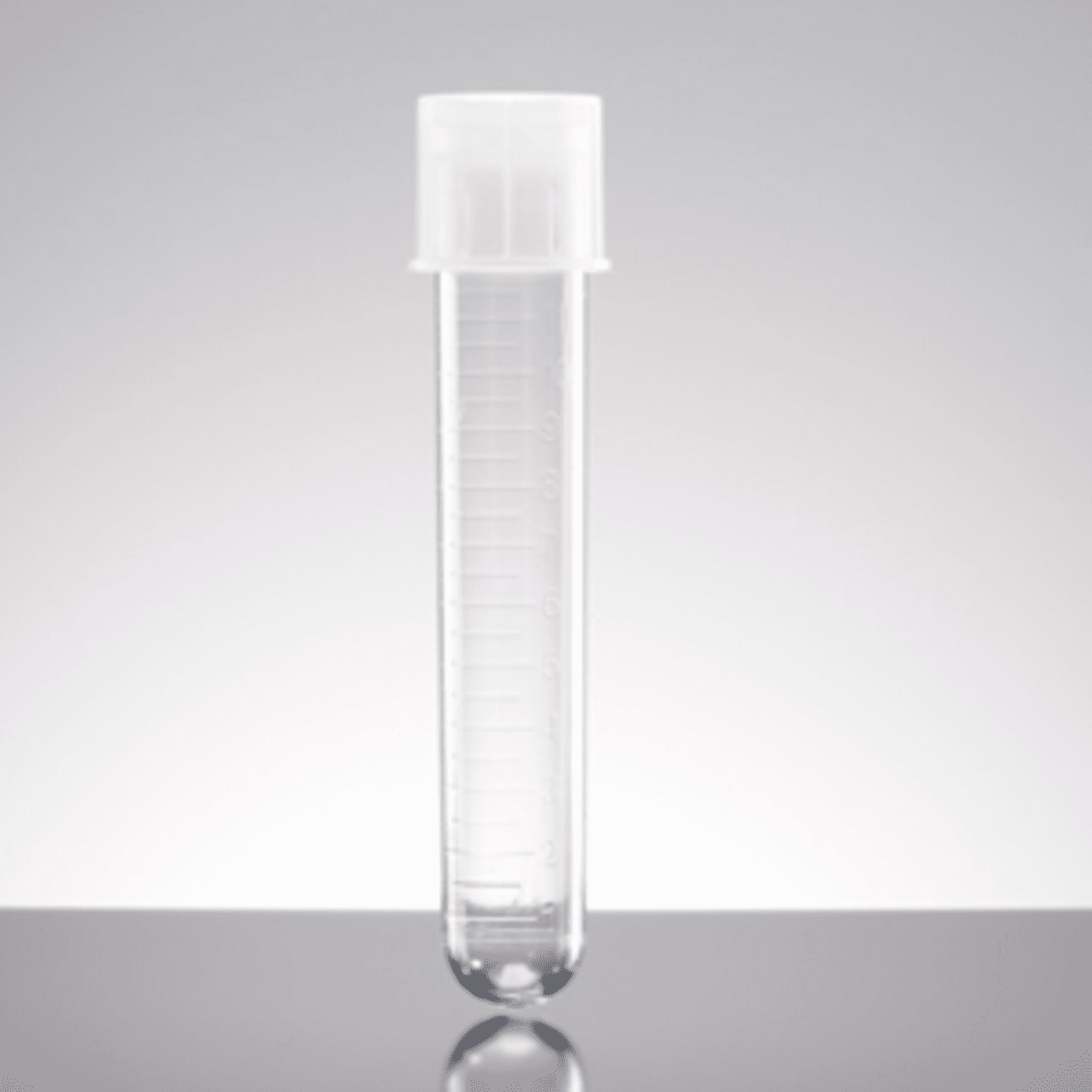 Tube de culture cellulaire en polystyrène avec cape à vis stérile