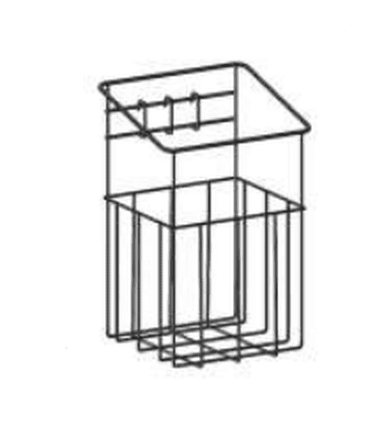 support sac poubelle 1x12l pour rail normalisé praticima, 241 x 212 x 369mm (lxpxh)