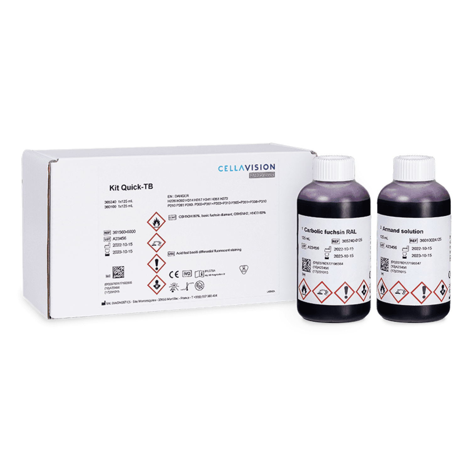 Kit Quick-TB  pour la mise en évidence des mycobactéries à froid RAL Diagnostics