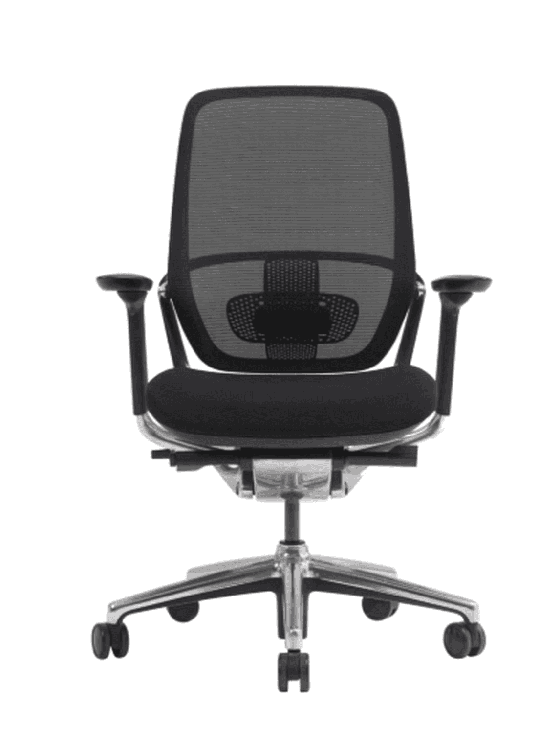 Fauteuil synchrone Yoko avec dossier en filet noir