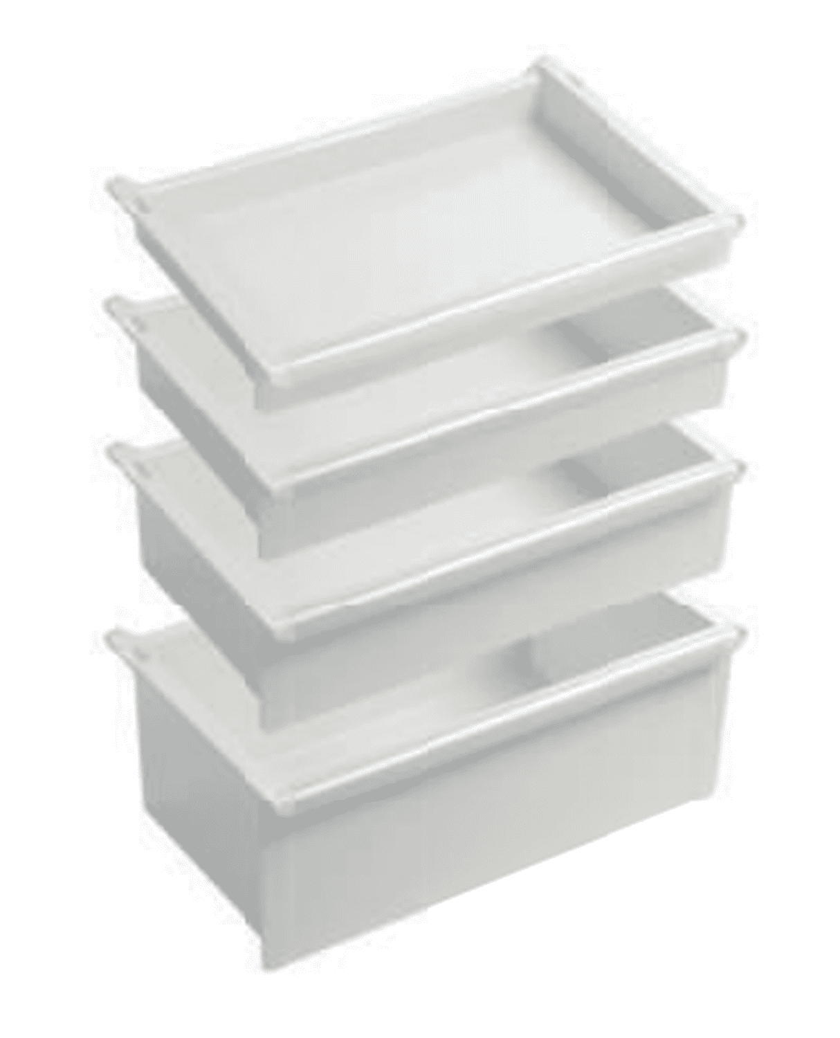 tiroir pour caisson neop 600x400mm, abs pc, blanc, 605 x 404 x 115mm (lxpxh)