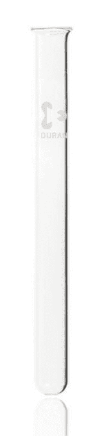 Tube en verre borosilicaté DURAN® fond rond bord droit