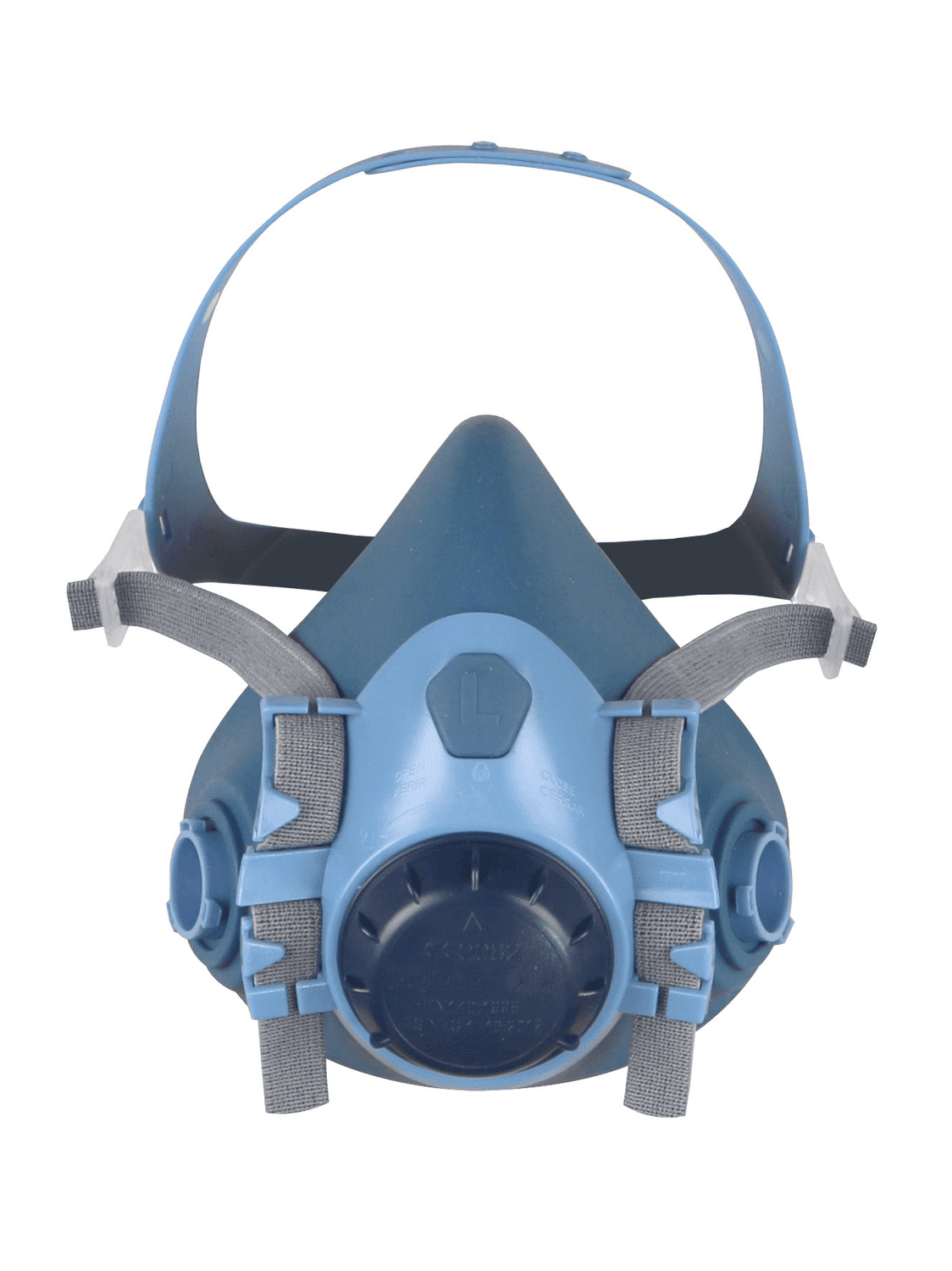 Demi-masque respiratoire en silicone pour adapter 2 filtres à baïonnette M (livré sans filtre)
