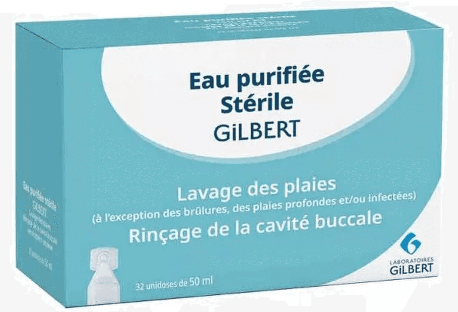 Eau purifiée stérile DM, unidose 50mL