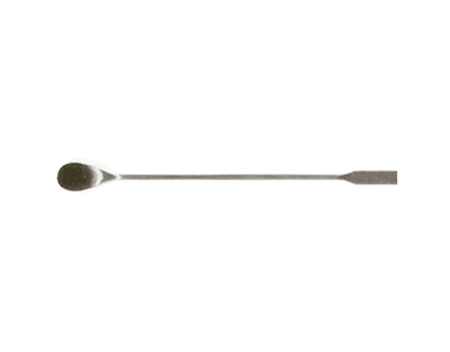 Spatule double cuillère plate en acier inox