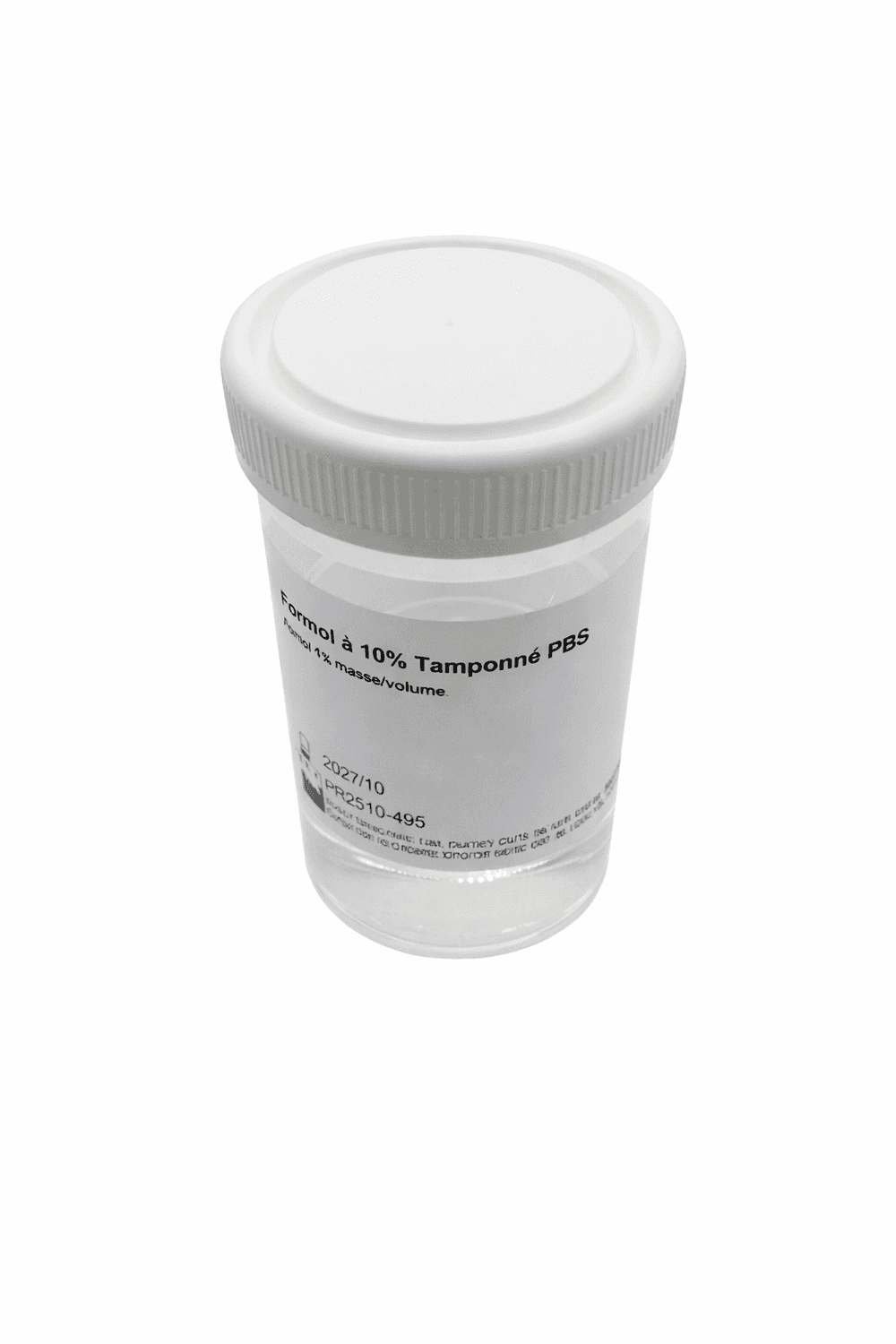 Flacon Alphapath prérempli de formol à 10% tamponné PBS