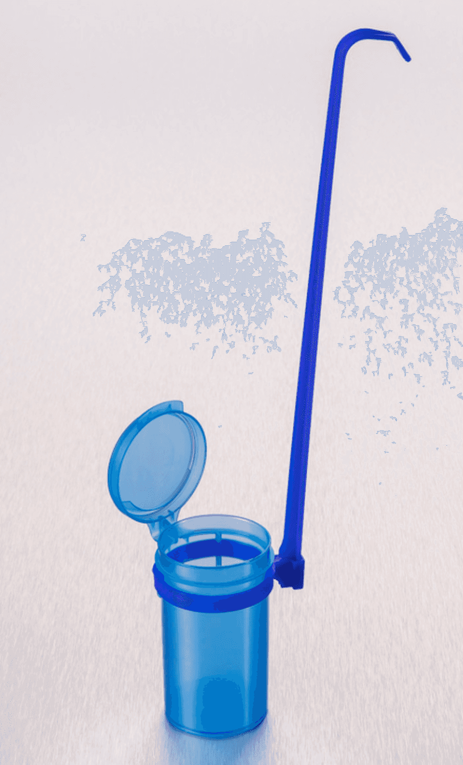 Flacon bleu anse amovible irradié