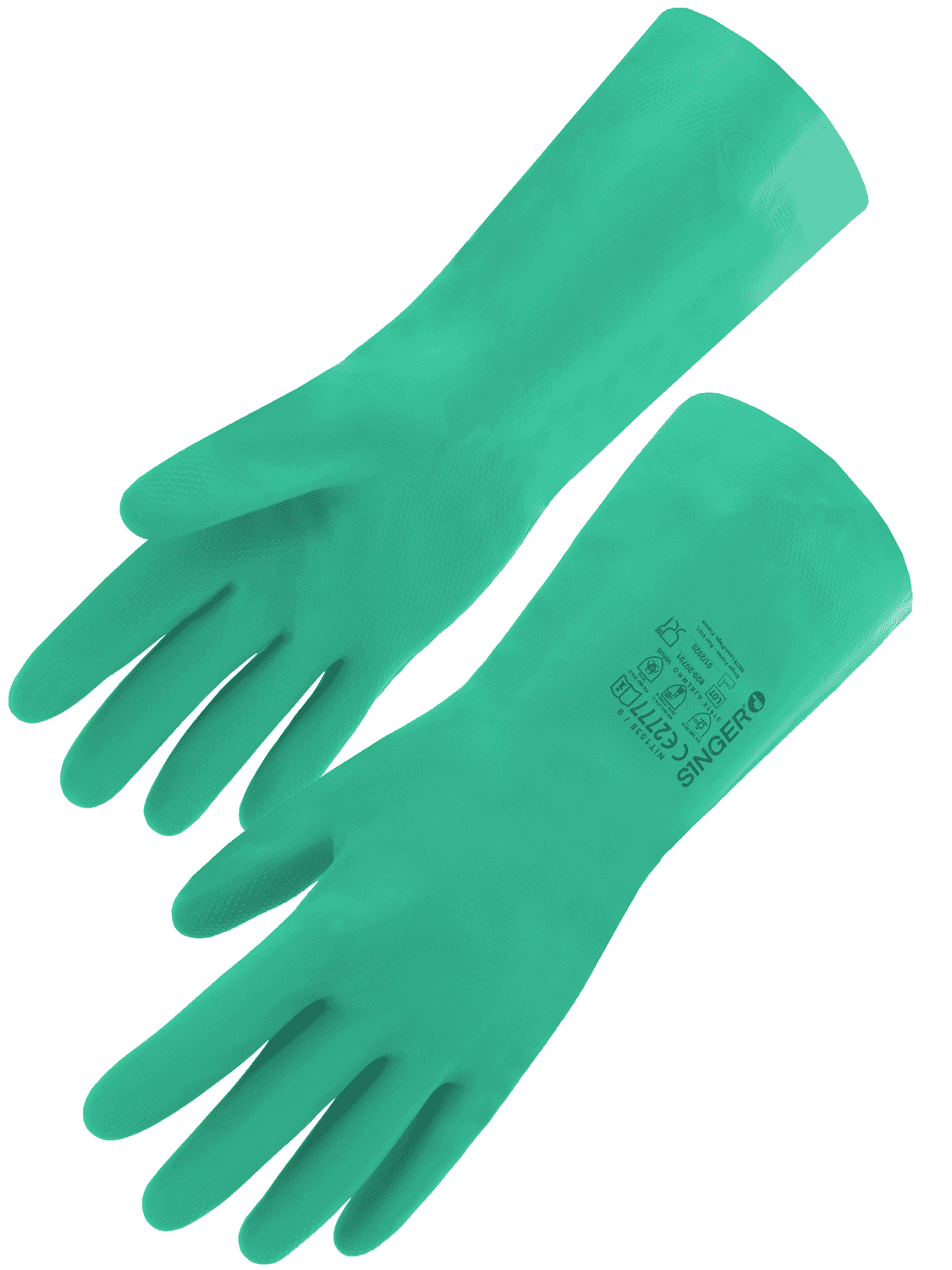 Paire de gants en nitrile de protection chimique