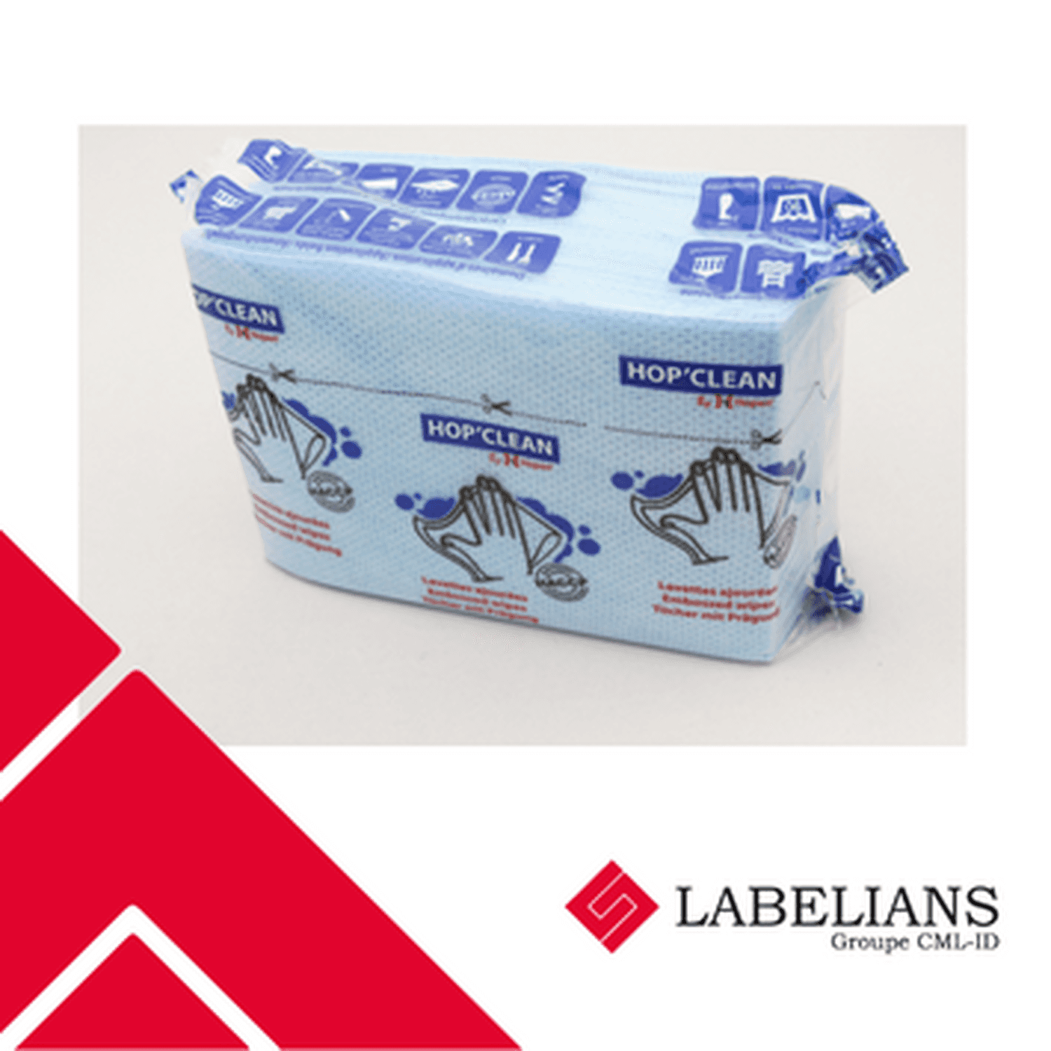 Lavette HOP' CLEAN 35x50cm en sachet de 25 formats