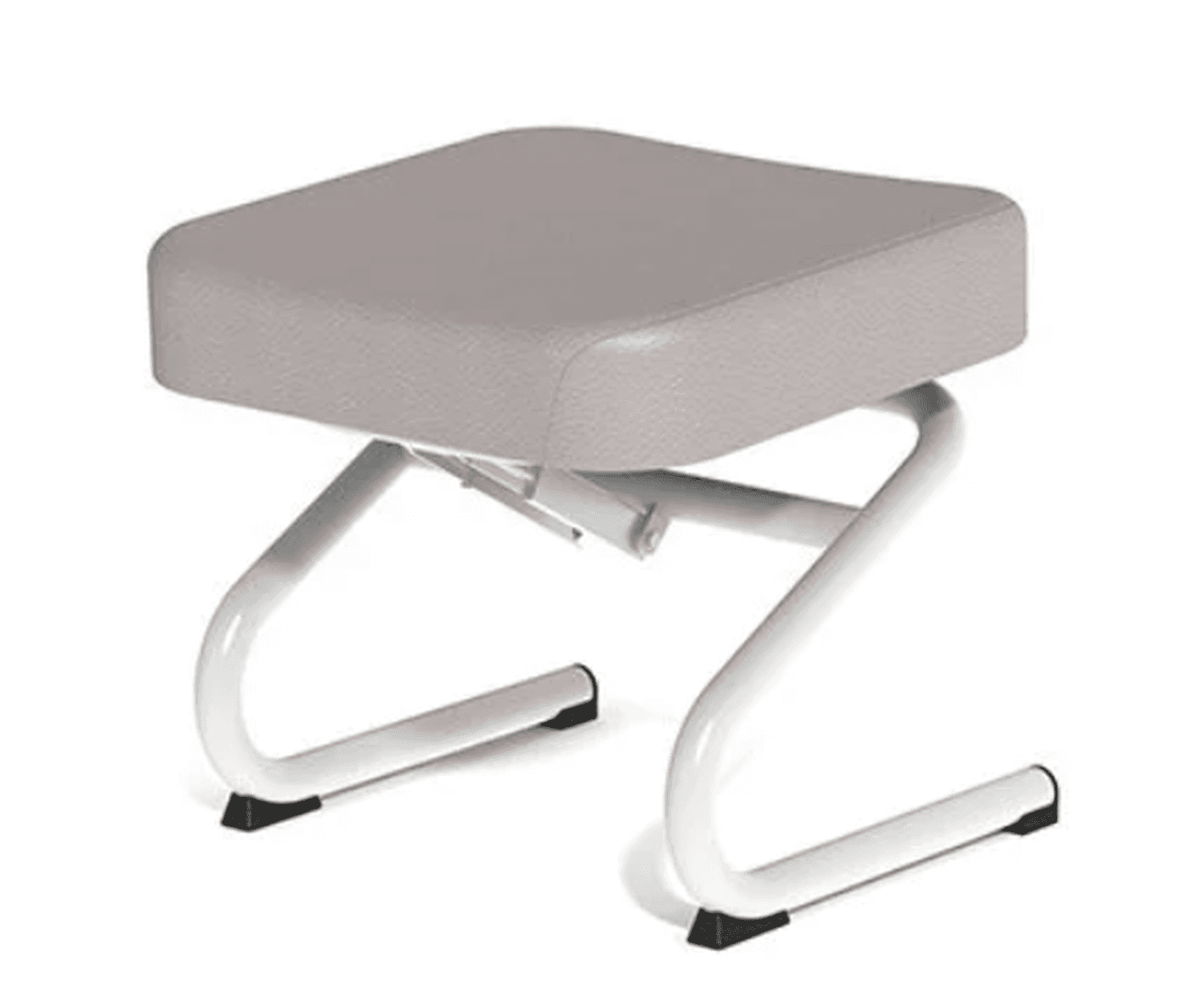 Pouf KOSI WT1400 inclinable en tissu enduit pivoine, L47xP47xH44cm, piètement gris clair RAL 7035