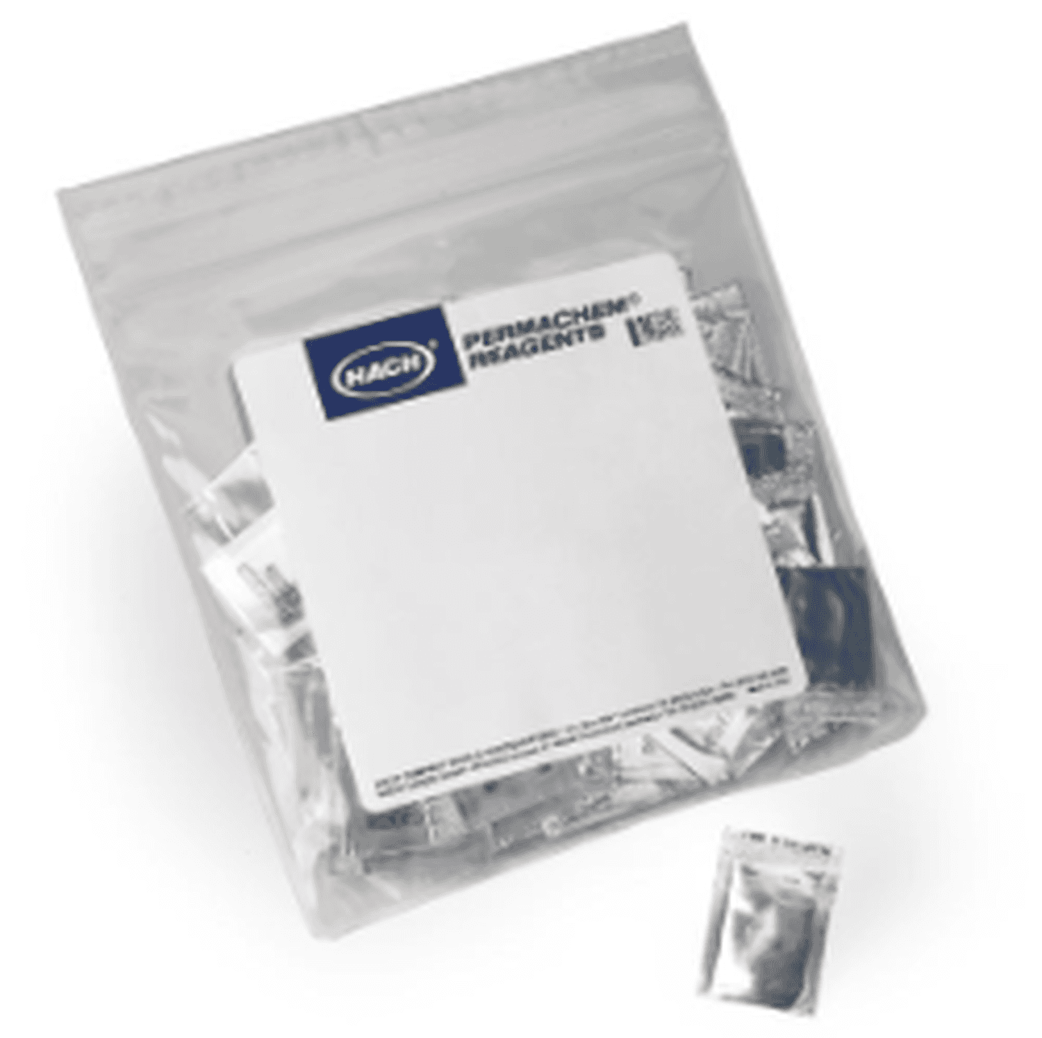 Réactif méthode FerroVer pour l'analyse de fer 0,02 à 3mg/L Fe pour échantillon de 25ml Hach, sachets de poudre