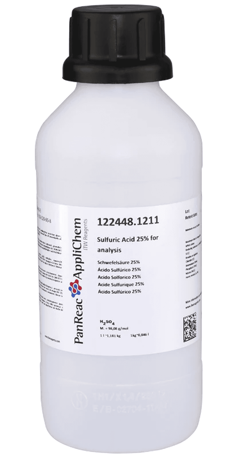 Acide sulfurique 25% pour analyses Panreac, 1L