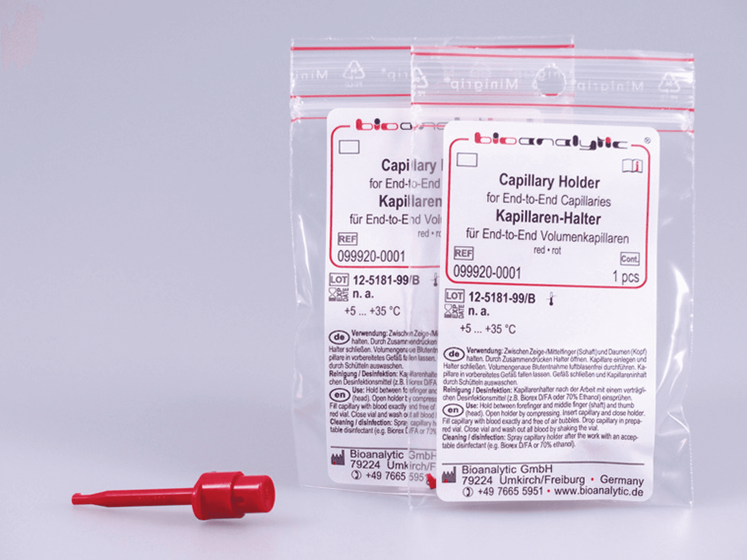 Porte-pipette capillaire pour tests Thrombo-TIC® et Ery-TIC®