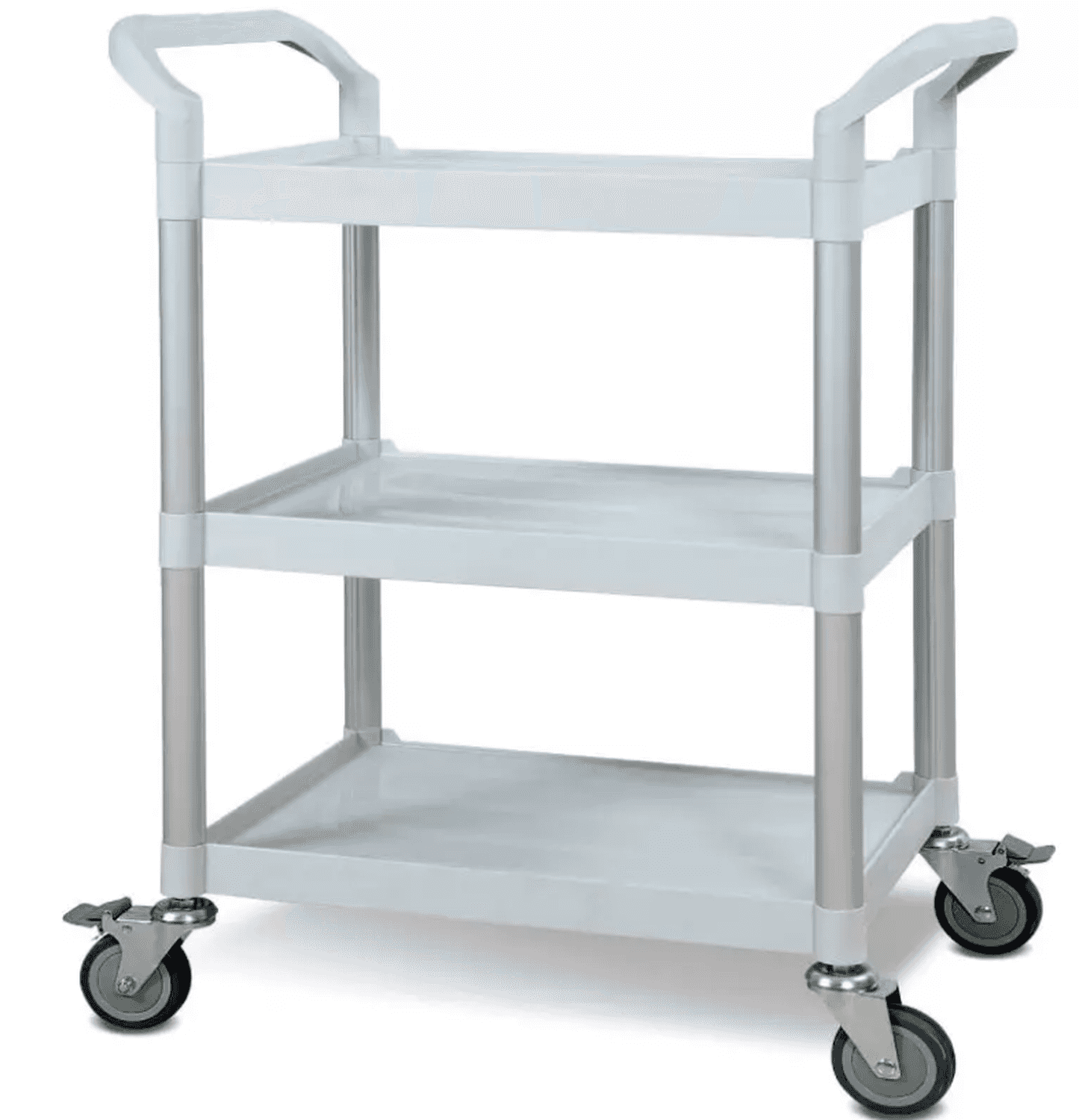 Chariot de service en plastique 3 plateaux avec freins, dimension 790x480mm