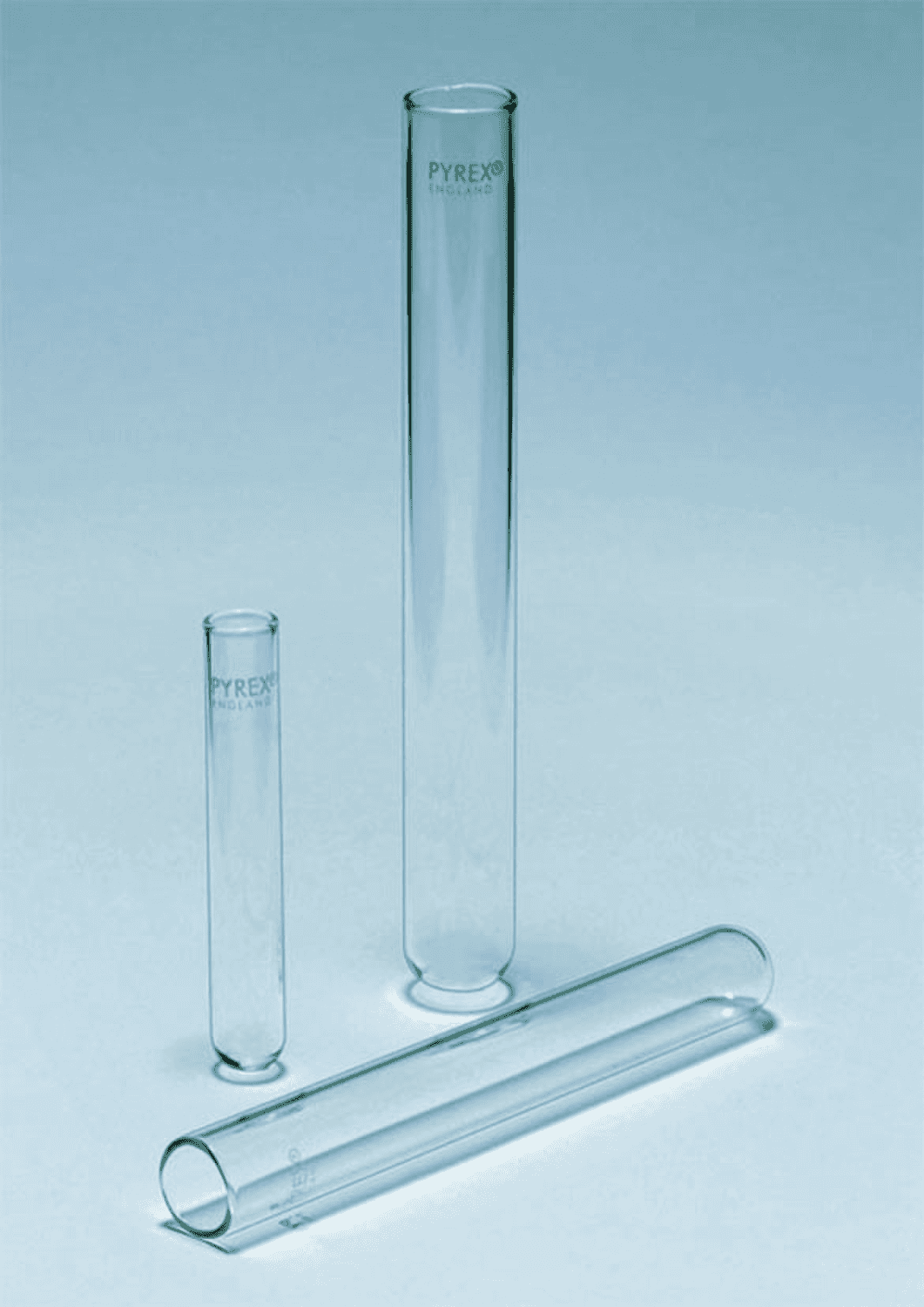Tube en verre borosiliocaté Pyrex® fond rond bord droit