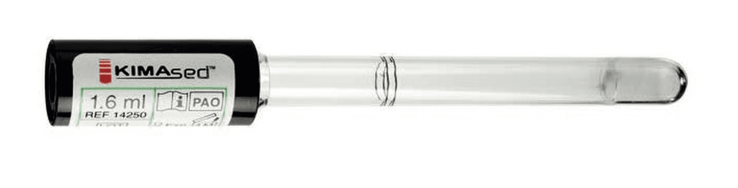 Tube sous-vide en PET Kimased 1,6ml/2ml citrate 3,8% pour lecteur VS stérile