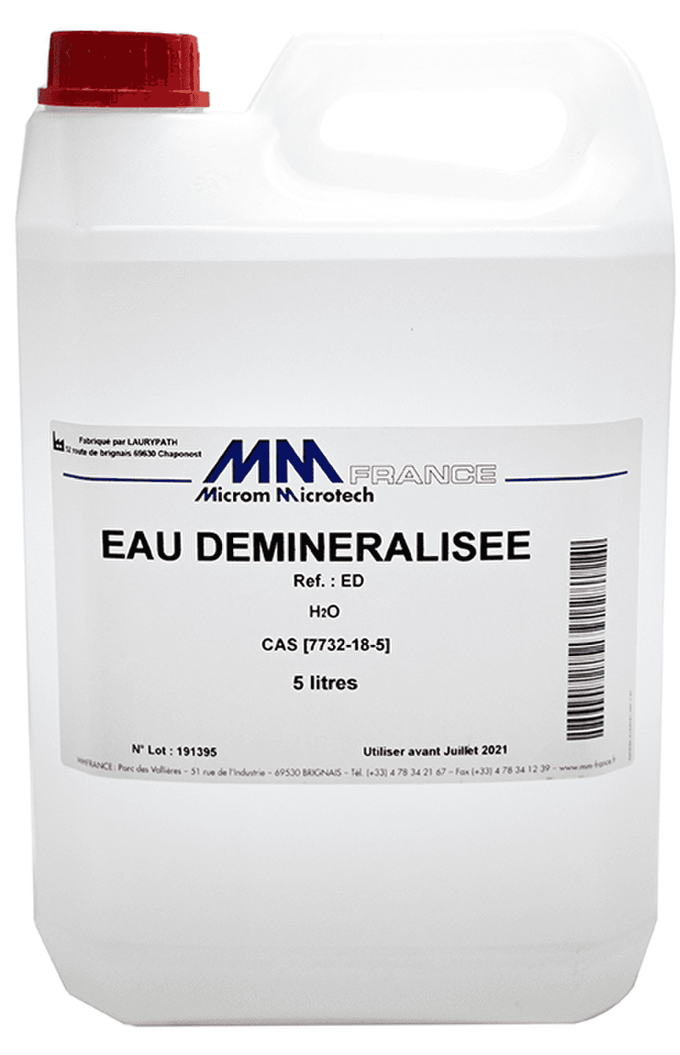 Eau déminéralisée, 5L