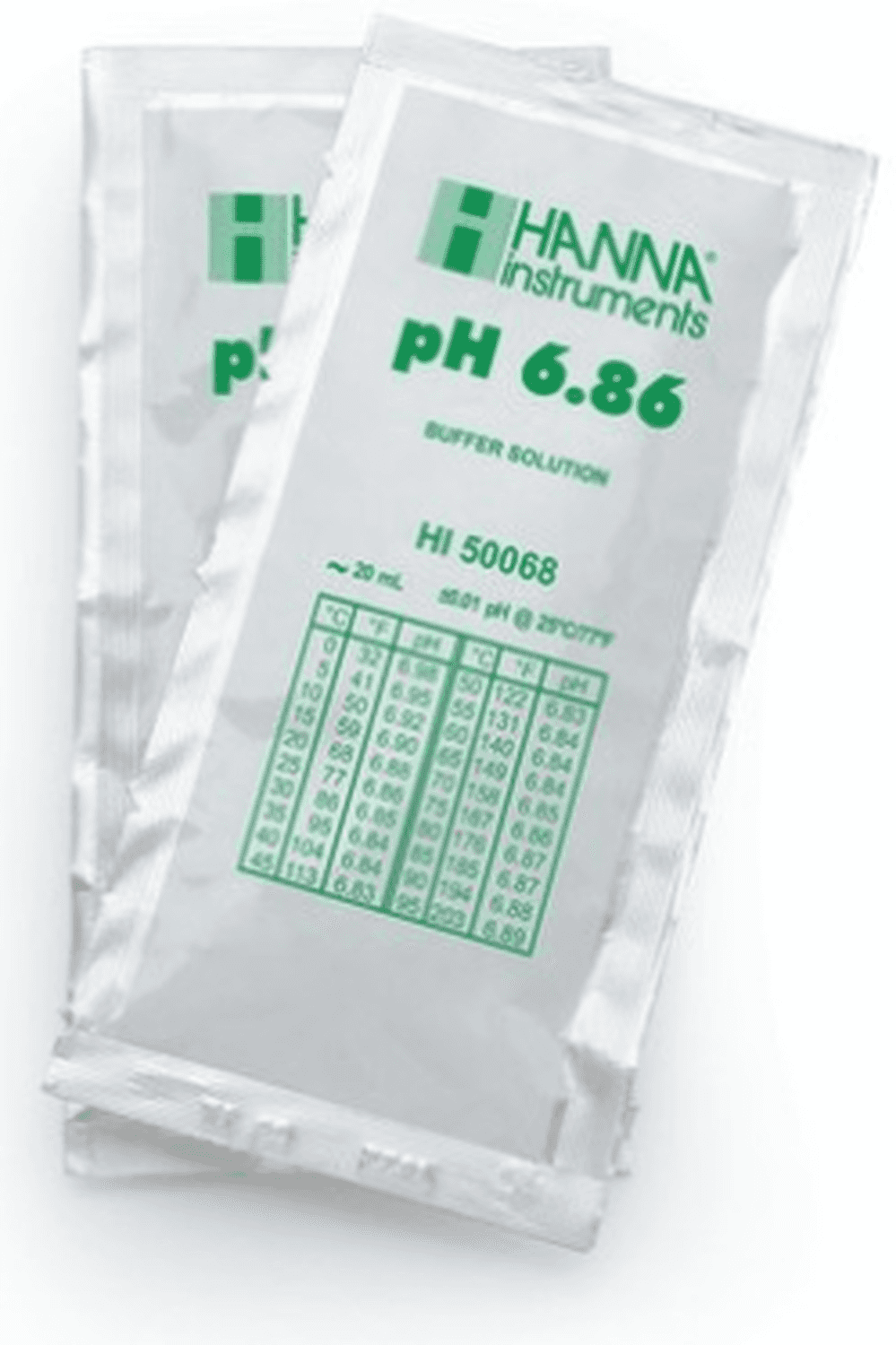 Solution tampon pH avec certificat d'analyse Hanna Instruments, sachet de 20ml
