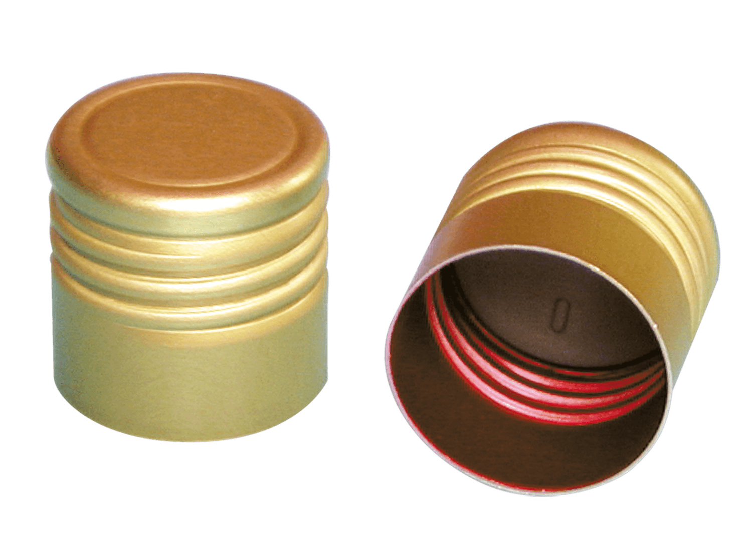 Bouchon coiffant vissant en aluminium pour tube TEC16 et TFP14 avec joint butyle gris