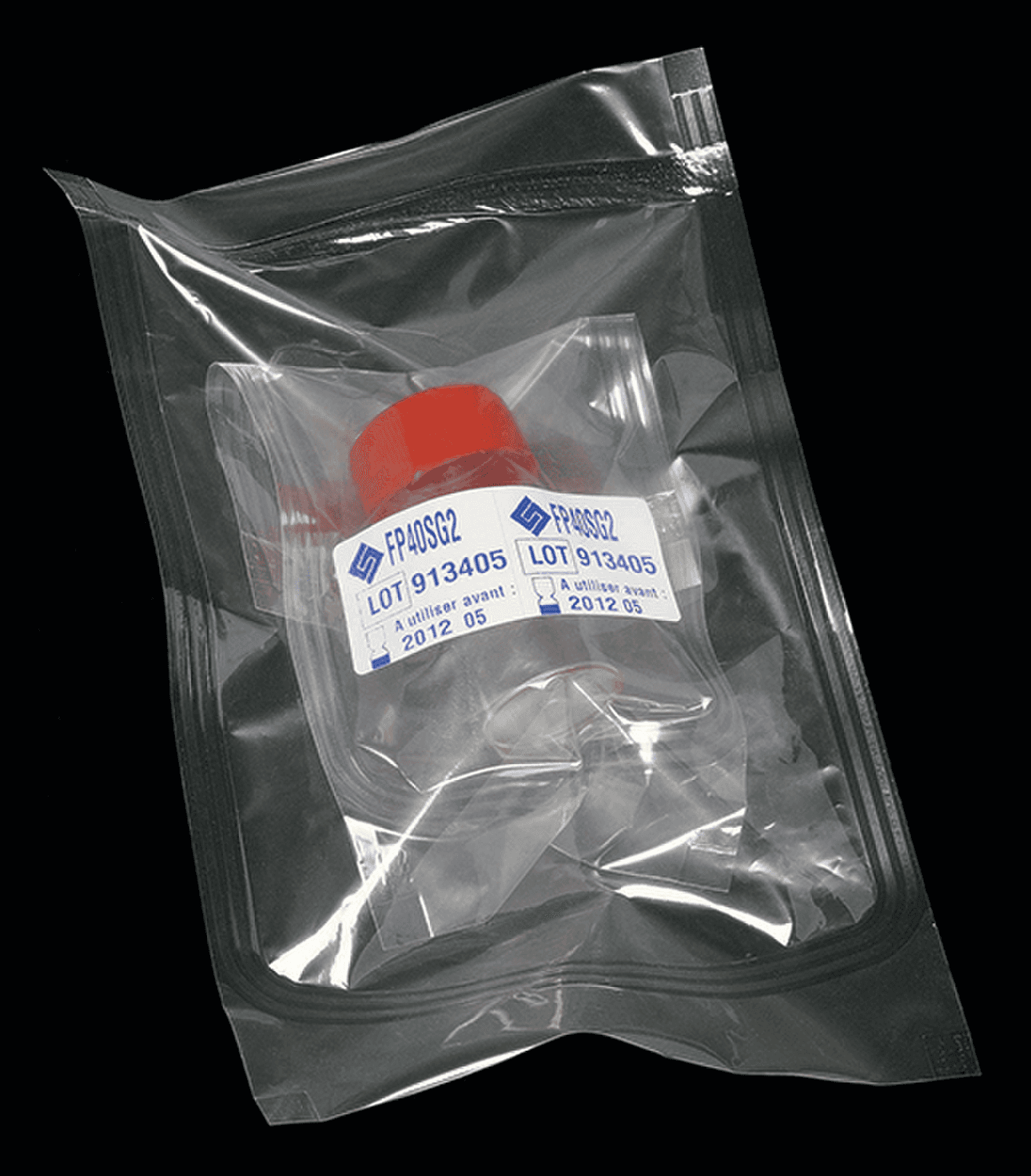 Flacon stérile double emballage CEB