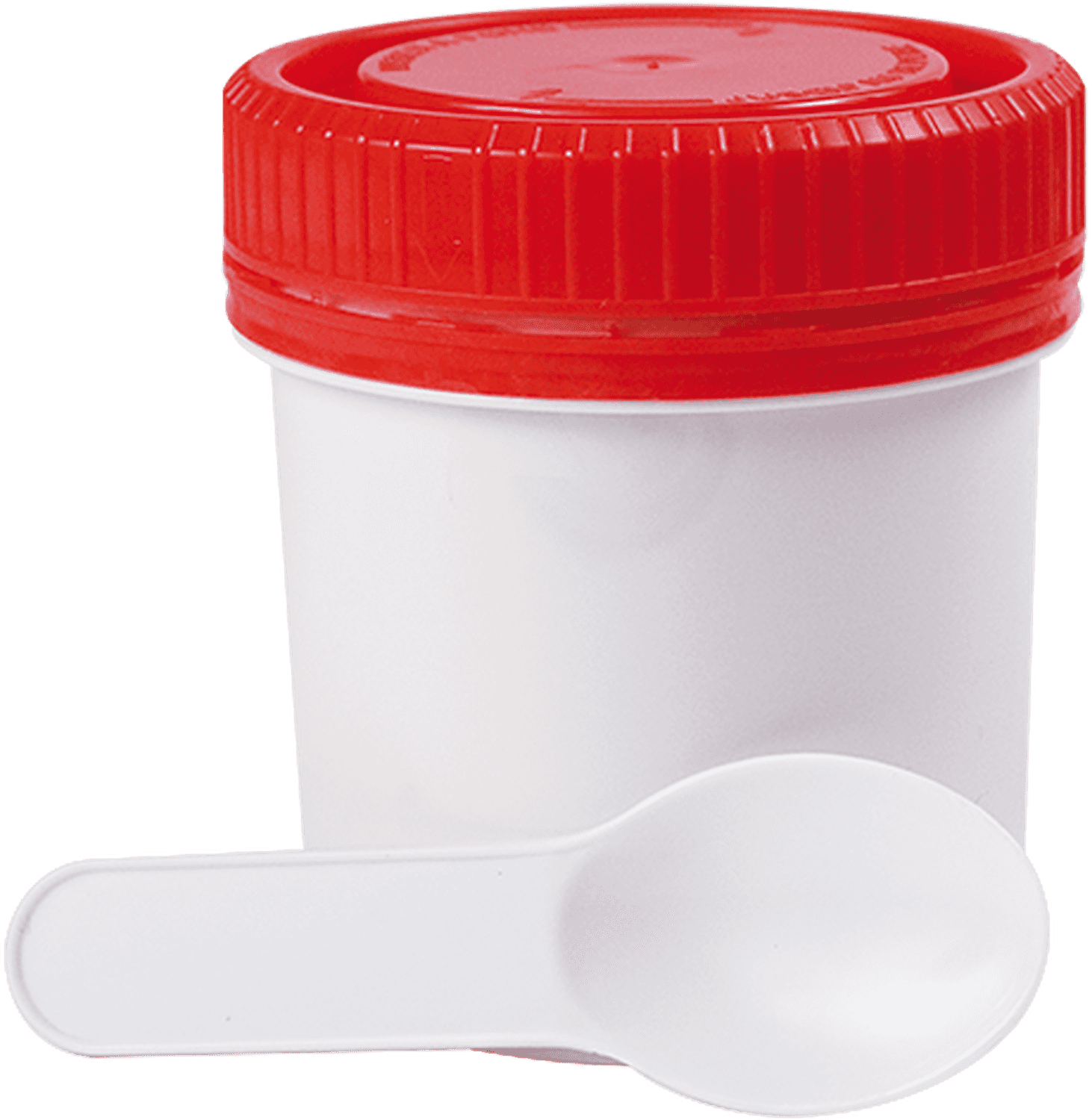 Pot pour coprologie 150ml avec spatule séparée