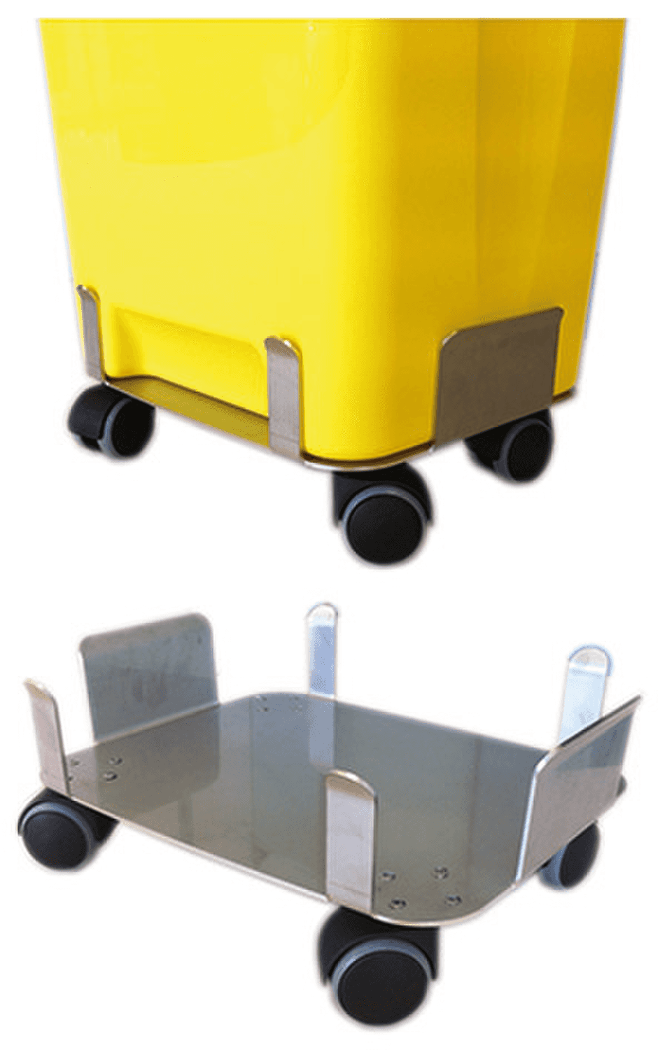 Support roulant inox pour fûts Pacazur® 30, 50 et 60L
