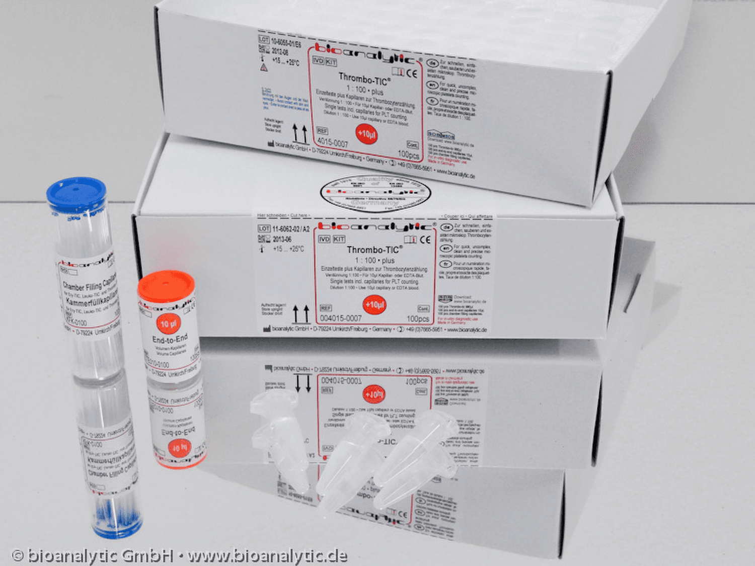 Kit Thrombo-TIC® pour la numération des plaquettes, 100 tests unitaires avec pipettes capillaires