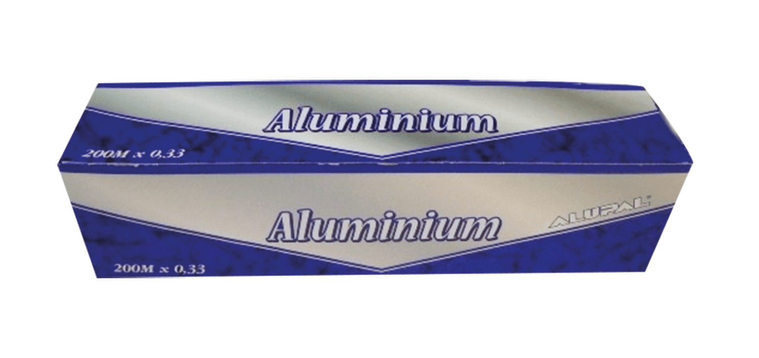 Rouleau de papier aluminium 32,6cm x Lg200m, ep 10µ