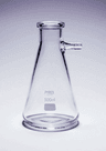 Fiole à vide à connecteur olive et verre Pyrex®, Duran®, Simax®, Schott®