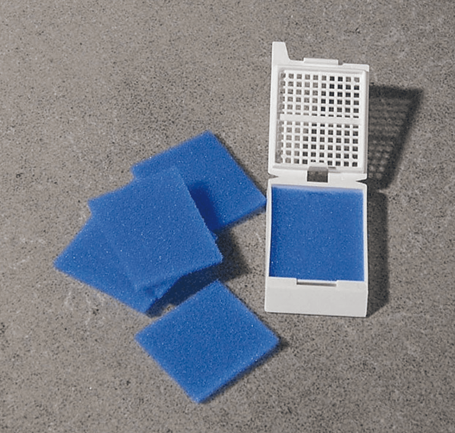 Tissu mousse bleu dense pour cassette à biopsie