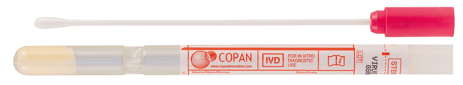 Milieu Virus liquide avec écouvillon stérile COPAN