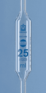 Pipette jaugée 2 traits classe AS