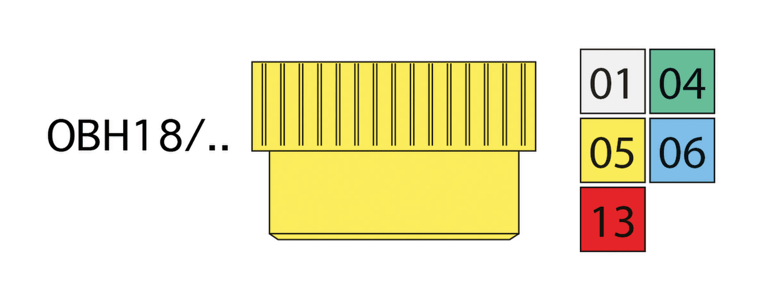 Bouchon forme haute pour tube diamètre interne 18mm