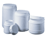 Flacon rond blanc ouverture inviolable sans cape