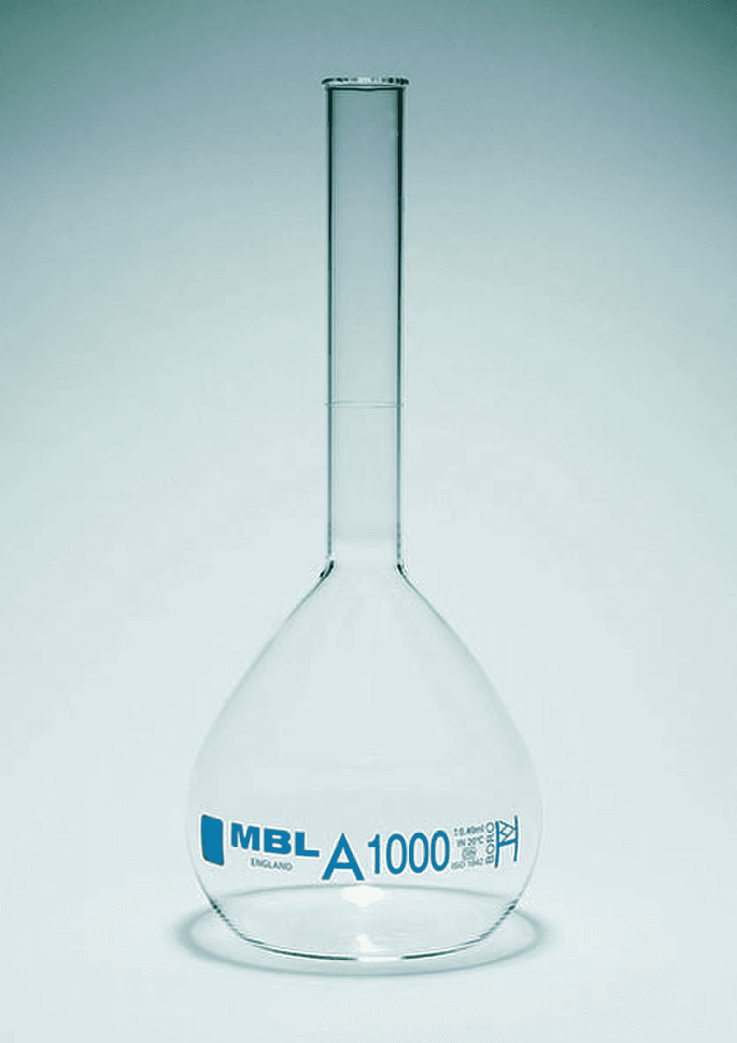 Fiole jaugée en verre MBL® classe A