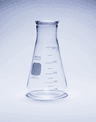 Fiole erlenmeyer en verre Pyrex® usage intensif col large graduations blanches